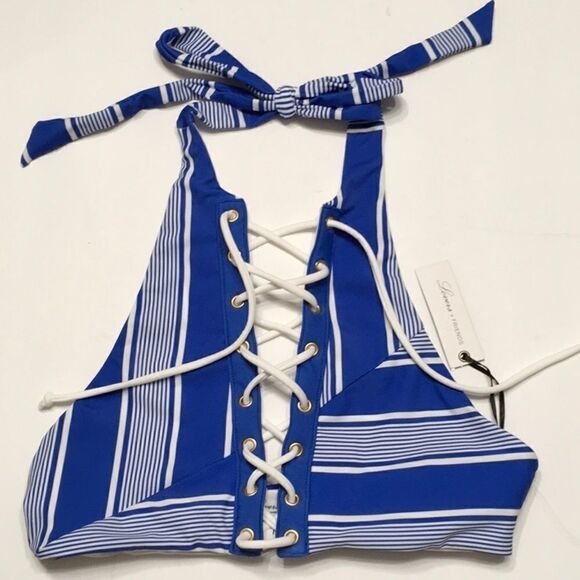 New. Lovers + Friends Sailor stripe bikini set. M-bottom/L-top. NWT - Picture 11 of 16